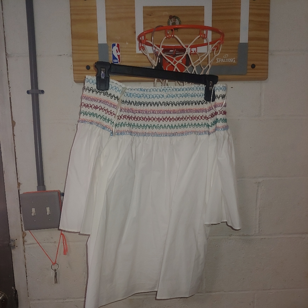 Parker smocked off the shoulder top